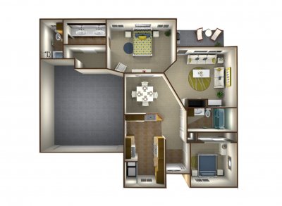 Jasmine Parke Luxury Apartments Plan A - 2 Bedroom 2 Bath Bakersfield 0