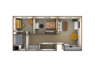 Kings View Manor 2 Bedroom Plan B Fresno 0