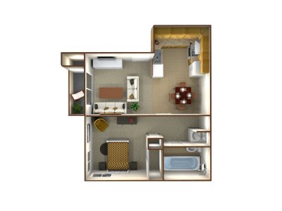 Northridge Apartments 1 Bedroom - Plan B {country_level2} 0