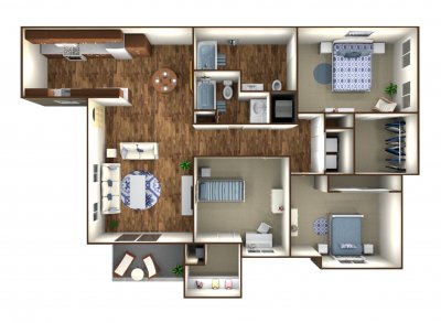 The Boardwalk Luxury Apartments 3 Bedroom Bakersfield 0